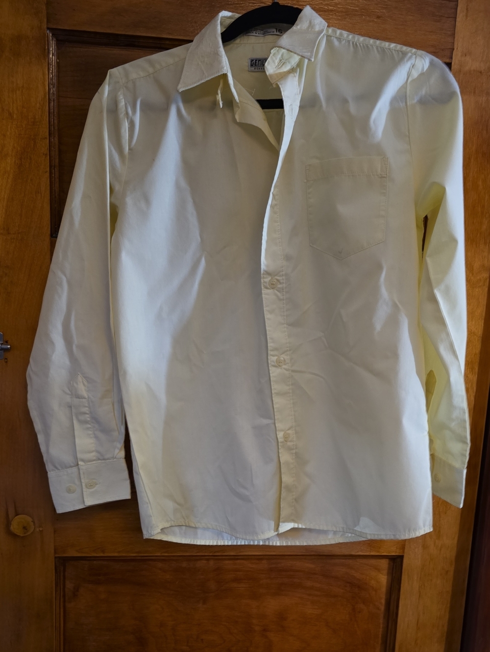 Genuine Merchandise Pale Yellow Men's Dress Shirt with Chest Pocket